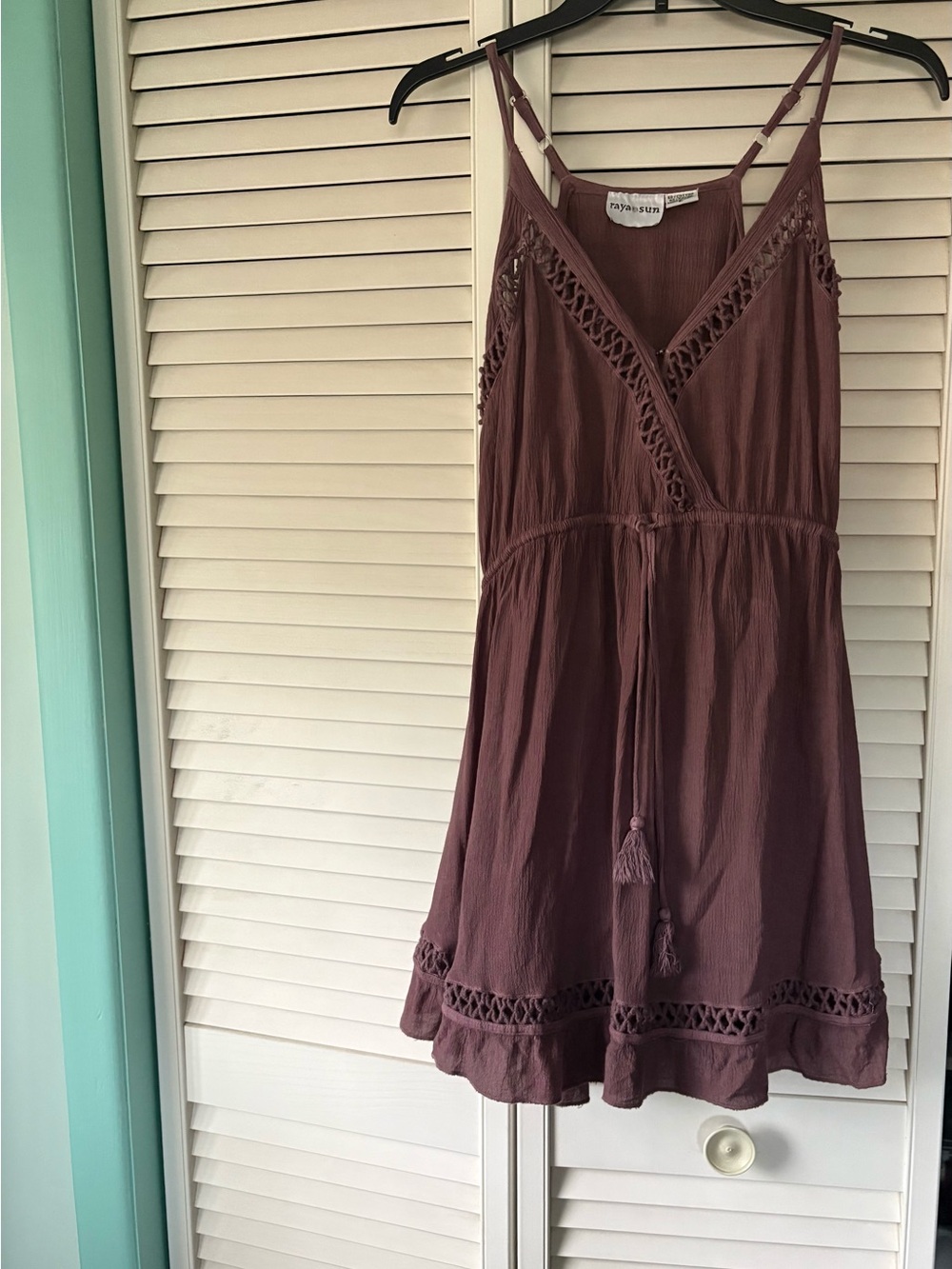 Raya Sun Mauve Summer Mini Dress Ladies Size Large, Great For Beach Too!